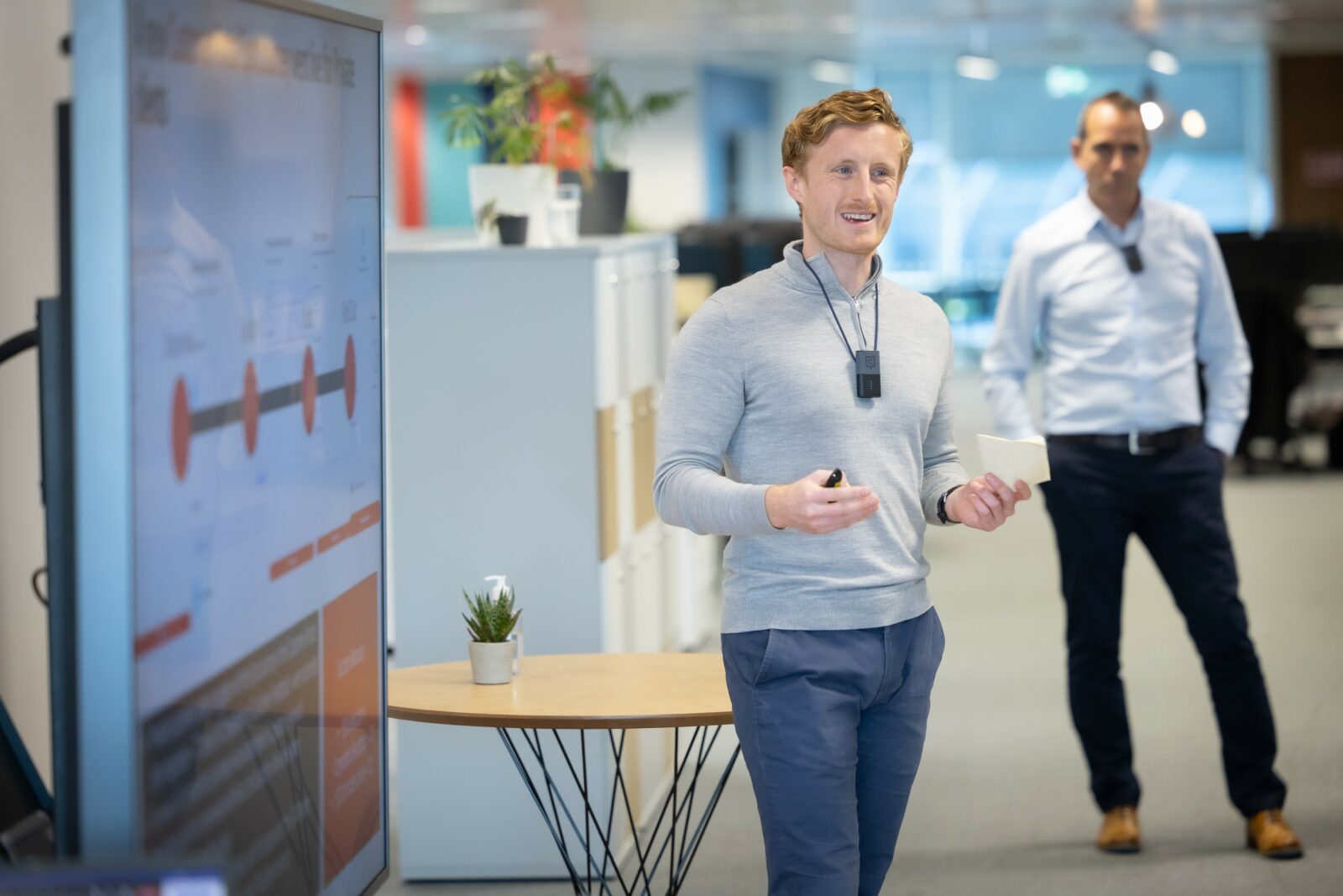 Emirates Global Pay employee presenting